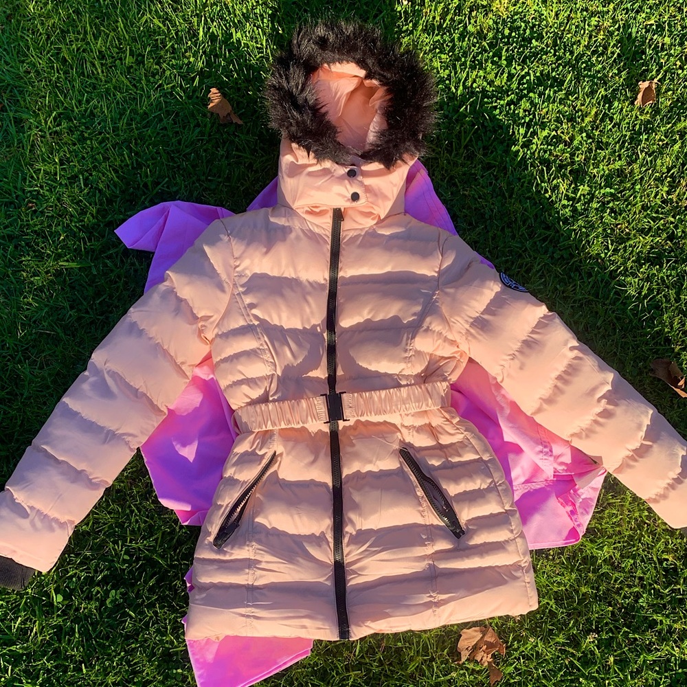 Skinny Waist Snow Jacket in light pink🌸💞👚🦩👛